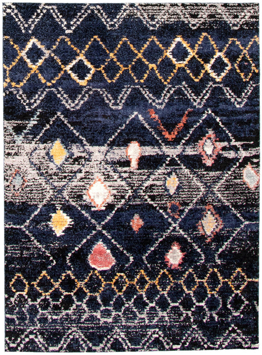 Carpette Makondo Classic bleu marin - 5 pi 3 pox 7 pi 3 po