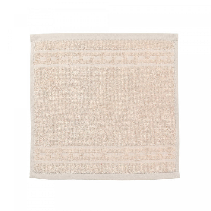 Débarbouillette nattée taupe 12 x 12 - ensemble de 6 serviettes