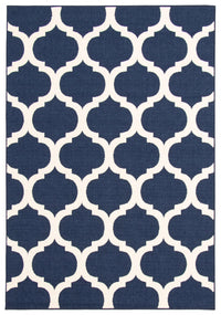Carpette Sophie ivoirebleu marine - 6 pi 7 po x 9 pi 6 po