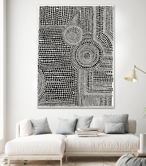 Œuvre d’art murale Giant Art « Clustered Dots A » 72 x 54
