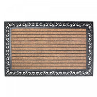 Tapis de plancher rayé en caoutchouc et tapis-brosse - 30 x 48