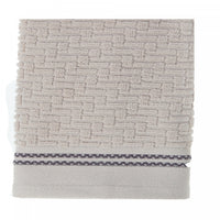 Débarbouillette brodée luxueuse 12 x 12 taupe - ensemble de 6 serviettes