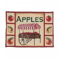 Napperon en tapisserie sans revers orné de pommes - ensemble de 12