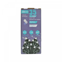 Jeu de 35 lumières à DEL de 5 mm pour l’intérieur avec ampoules blanc froid - ensemble de 2 jeux de lumières de Noël