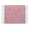 Carpette rouge en coton tissé à la main avec LurexMC