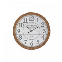 Horloge murale ronde ornée d’une corde