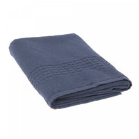 Serviette de bain nattée bleu marine 27 x 50 - ensemble de 2 serviettes