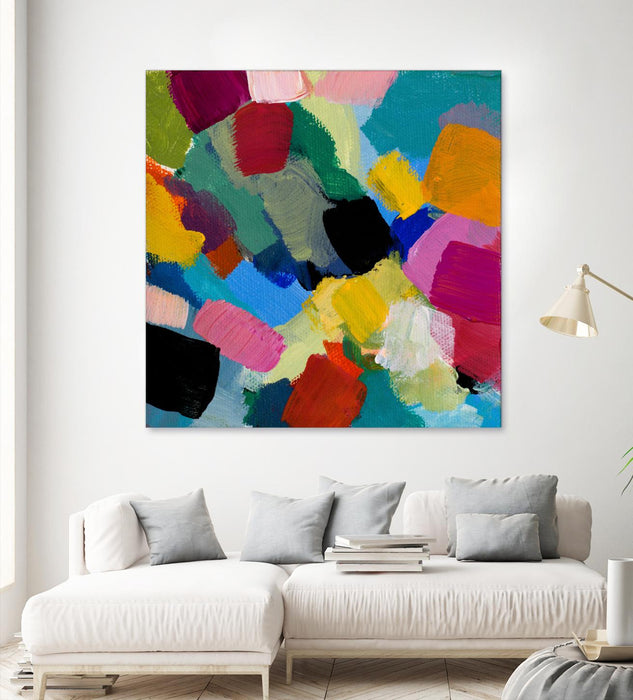 Œuvre d’art murale Giant Art « Spring Confetti Ii » 54 x 54