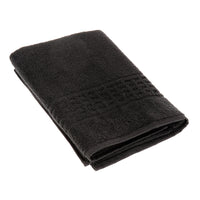 Serviette de bain nattée noire 30 x 60 - ensemble de 2 serviettes