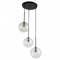  Luminaire suspendu Pinpoint noir à 3 ampoules 