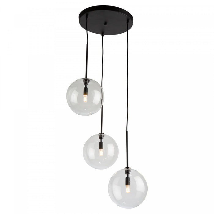 Luminaire suspendu Pinpoint noir à 3 ampoules