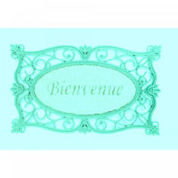 Tapis de plancher « Bienvenue » en caoutchouc et tapis-brosse de style victorien