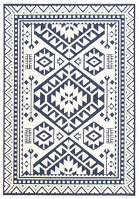 Carpette Gaia bleue 4 pi 7 po x 6 pi 7 po