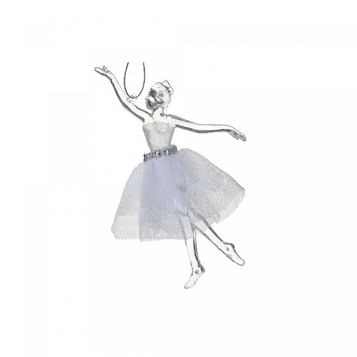 Ornement de ballerine en tutu en organza - ensemble de 12 ornements de Noël