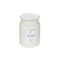 Bougie parfumée de luxe de 19 oz à arôme de daim blanc avec couvercle en verre - ensemble de 2