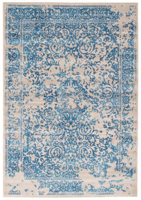 Carpette Corinne bleue 4 pi 7 po x 6 pi 7 po