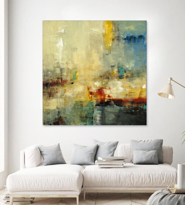 Œuvre d’art murale Giant Art « Look Before You Leap » 54 x 54
