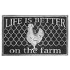 Tapis de plancher « Life Is Better on The Farm » en caoutchouc