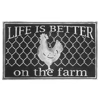 Tapis de plancher « Life Is Better on The Farm » en caoutchouc