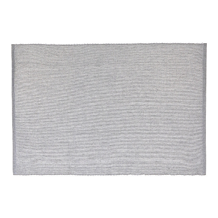 Napperon gris clair en chambray côtelé - ensemble de 12