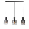 Luminaire suspendu Henley noir satiné à 3 ampoules