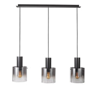 Luminaire suspendu Henley noir satiné à 3 ampoules