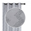 Rideau de 84 po gris en jacquard à motif de chevron - ensemble de 2