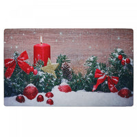 Tapis de plancher imprimé en caoutchouc avec décor festif