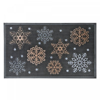 Tapis de plancher orné de flocons de neige, en caoutchouc