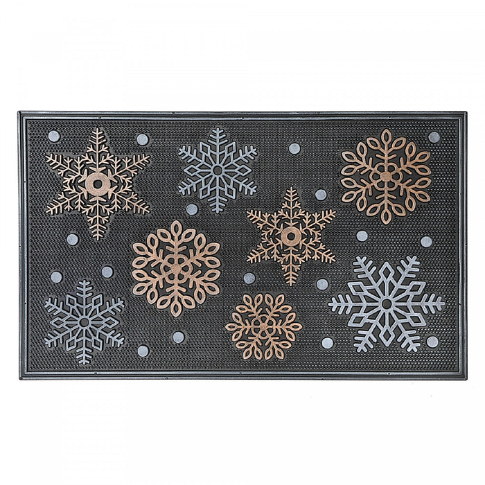 Tapis de plancher orné de flocons de neige, en caoutchouc