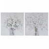 Œuvre d’art murale sur toile peinte à la main représentant un bouquet frais - ensemble de 2 décorations murales