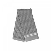 Essuie-mains brodé luxueux 16 x 27 gris clair - ensemble de 6 serviettes
