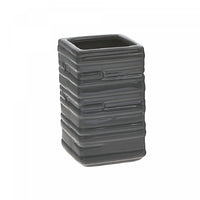 Gobelet pour salle de bain gris ardoise en céramique - ensemble de 2 accessoires pour salle de bain