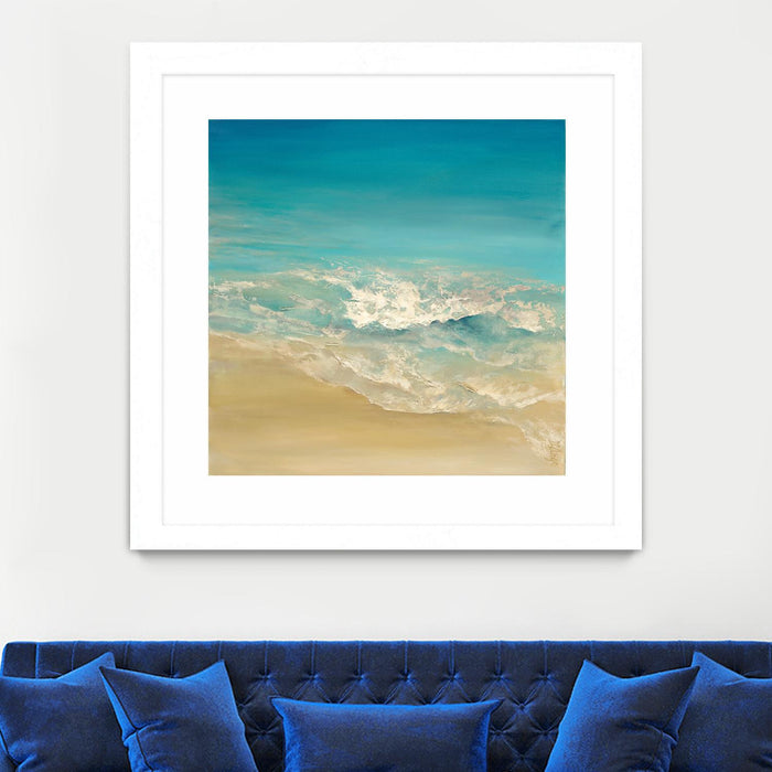 Œuvre d’art murale encadrée blanche et mate « Coastal Viewpoint Ii » 36 x 36