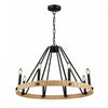 Lustre Perris noir à 8 ampoules