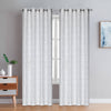 Paire de panneaux de rideaux gris à oeillets Durham - 54x95