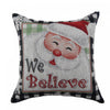 Coussin orné du père Noël et l’inscription « We Believe » - ensemble de 2 coussins