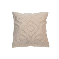 Coussin ivoire en velours avec relief - ensemble de 2