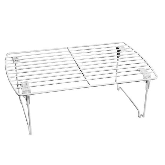 Tablette pliable blanche en grillage