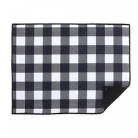 Tapis d’égouttage en microfibre à point à carreaux noir et blanc