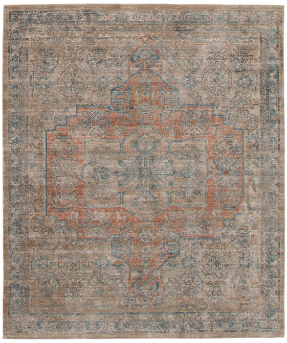 Carpette Baina Heriz beige - 5 pi 3 pox 6 pi 7 po