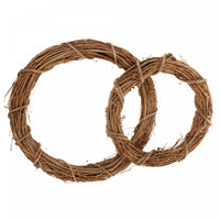 Ensemble 2 couronnes de vigne naturelles
