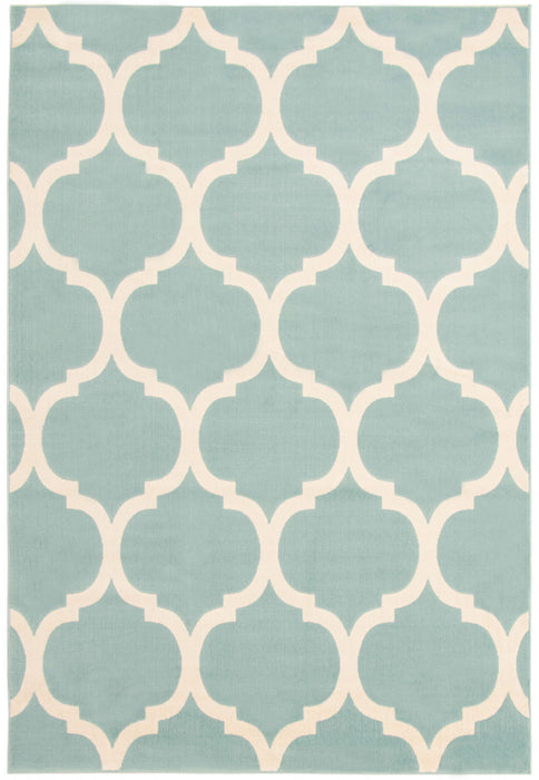 Carpette Aliya turquoise 3 pi 11 po x 5 pi 7 po
