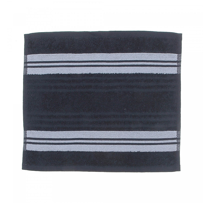 Débarbouillette bleu marine 12 x 12 de luxe - ensemble de 6 serviettes