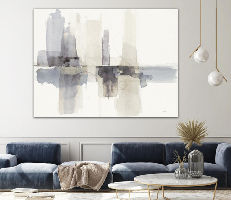Œuvre d’art murale Giant Art « Improvisation Ii Gray » 72 x 54