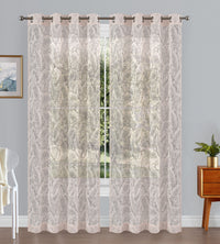 Paire de panneaux de rideaux taupe à oeillets Stirling - 54X95