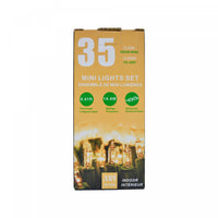 Jeu de 35 petites lumières pour l’intérieur avec ampoules transparentes - ensemble de 2 jeux de lumières de Noël