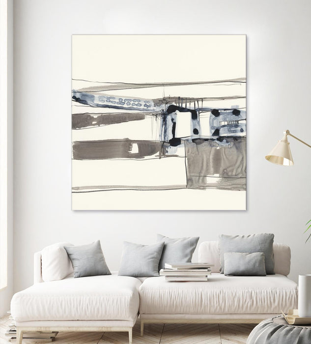 Œuvre d’art murale Giant Art « Stark Lines Ii » 72 x 72