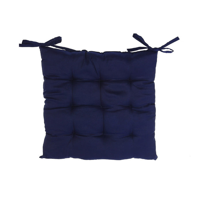 Coussin de chaise capitonné 18 x 18 en polyester bleu marine - ensemble de 2
