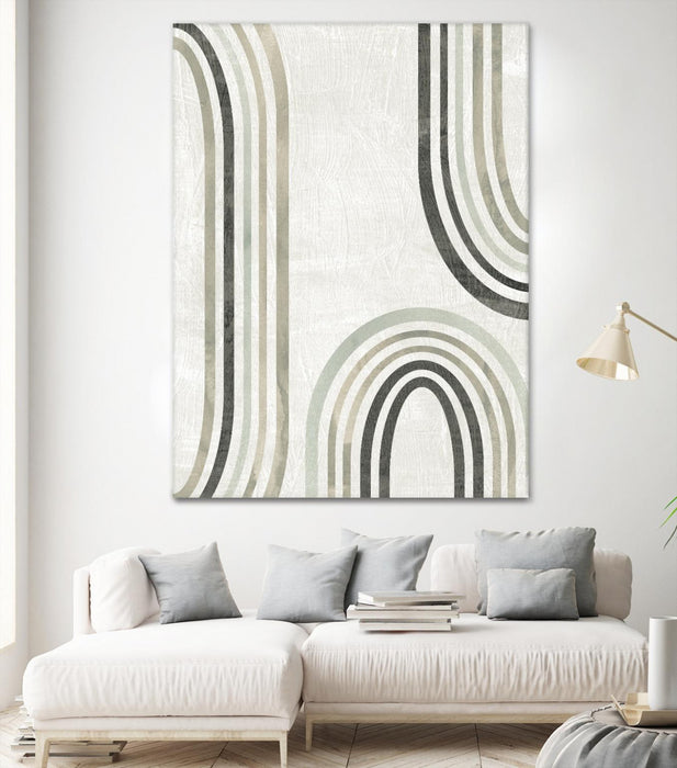 Œuvre d’art murale Giant Art « Modern Arc In Color I » 72 x 54